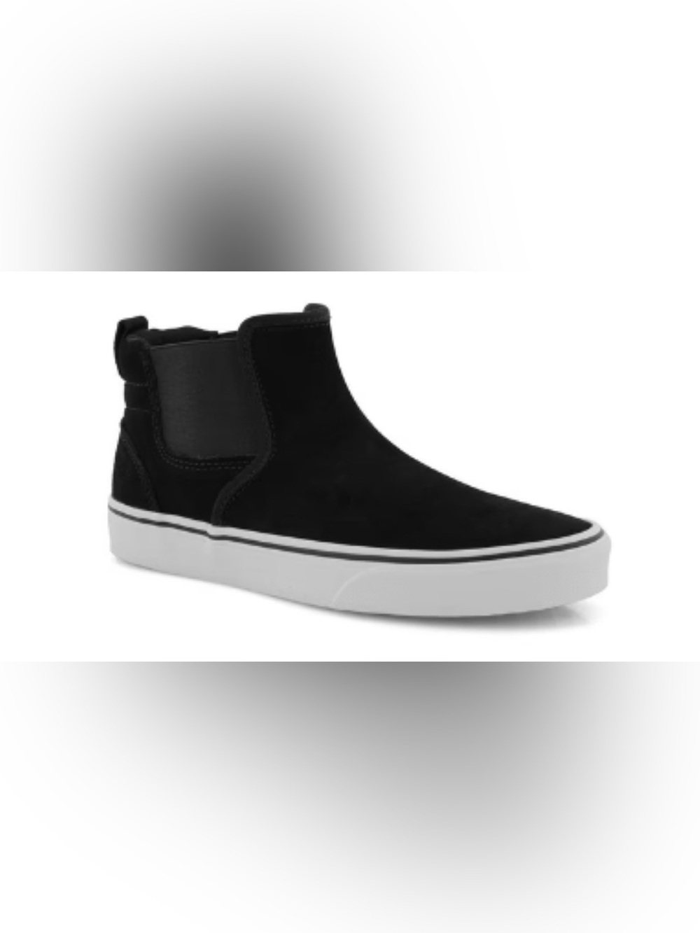Vans Asher Mid suede Black mid height slip-ons excellent condition W 8.5 - Picture 2 of 8